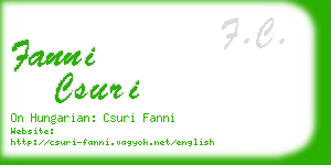 fanni csuri business card